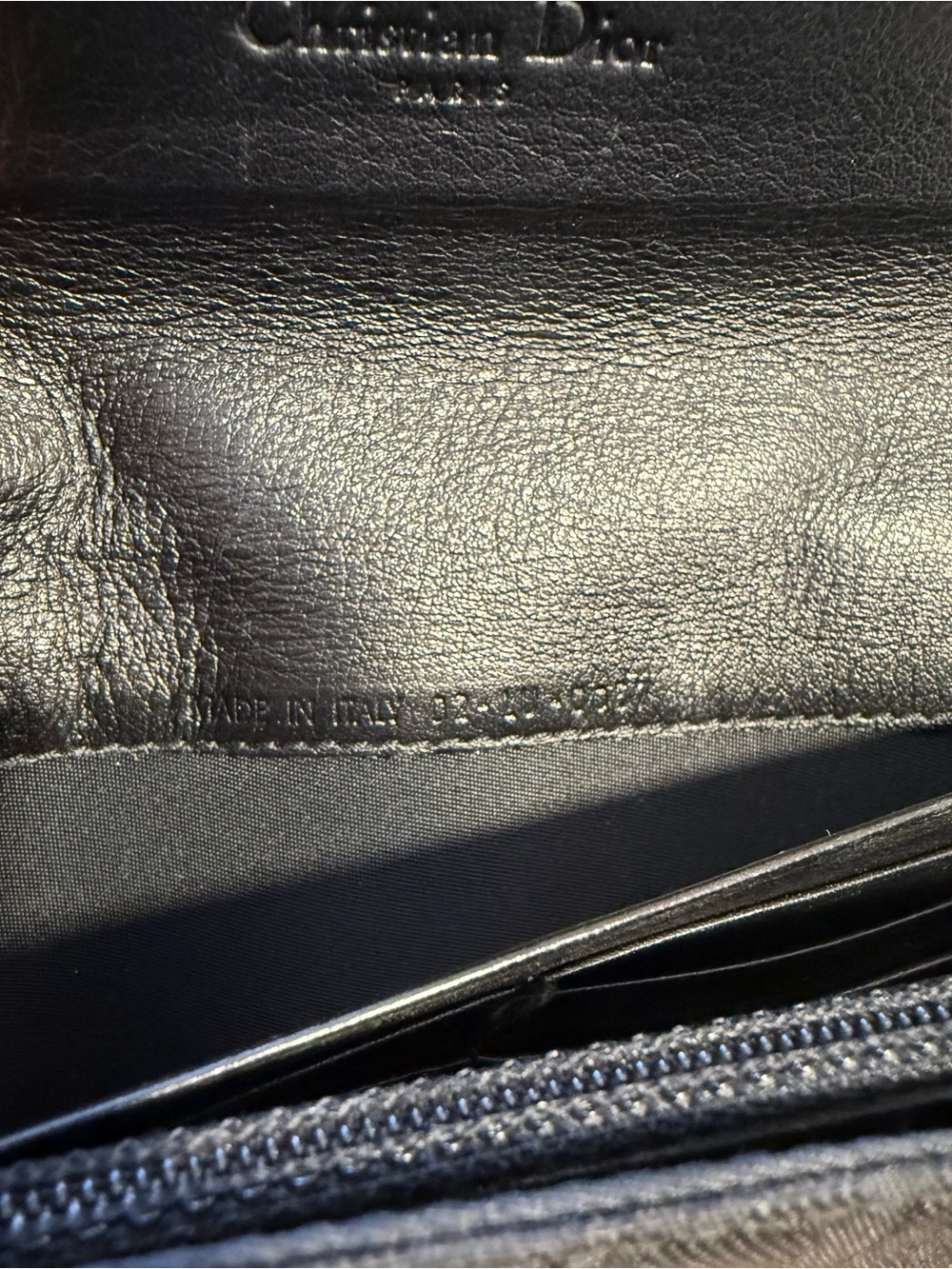 Authentic Christian Dior Black Leather Jacquard Heart-Accent Women's Wallet - Picture 5 of 5
